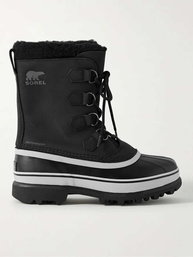 Caribou™ Faux Shearling-Trimmed Nubuck and Rubber Snow Boots