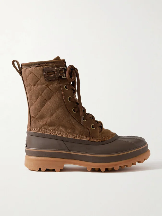 CARIBOU™ ROYAL Rubber-Trimmed Quilted Shell Snow Boots