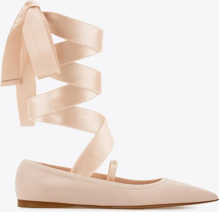 Carice Ankle Ribbon Ballet Flats