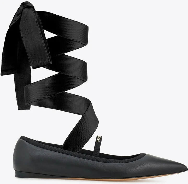 Carice Ankle Ribbon Ballet Flats