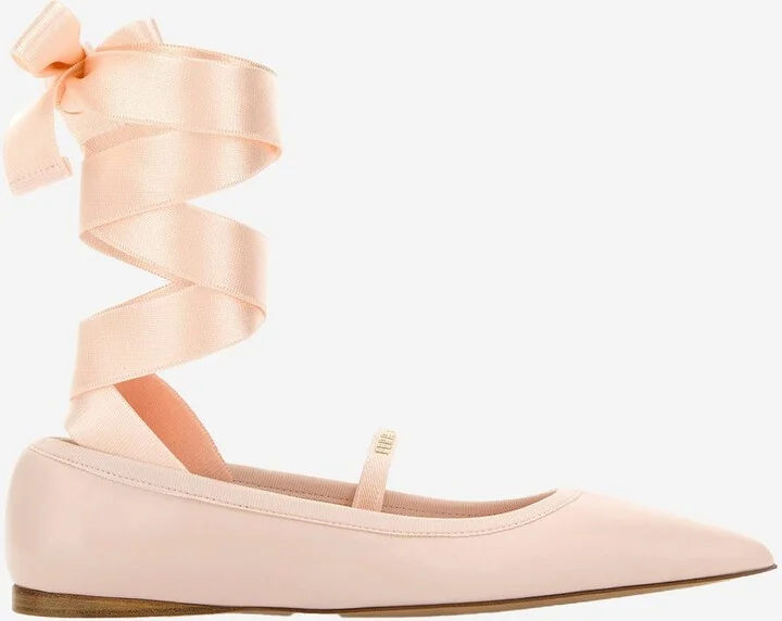 Carice Ballet Shoes In Pink Leather