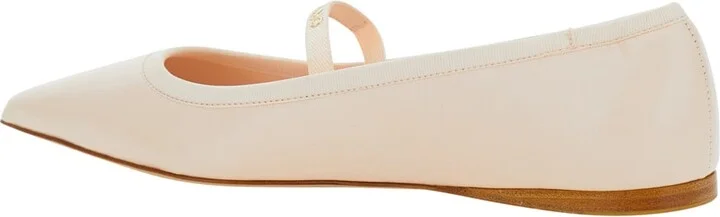 'carice' Pink Ballerinas With Tie-ankle Laces In Leather Woman - Image 3