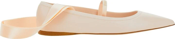 'carice' Pink Ballerinas With Tie-ankle Laces In Leather Woman - Image 5