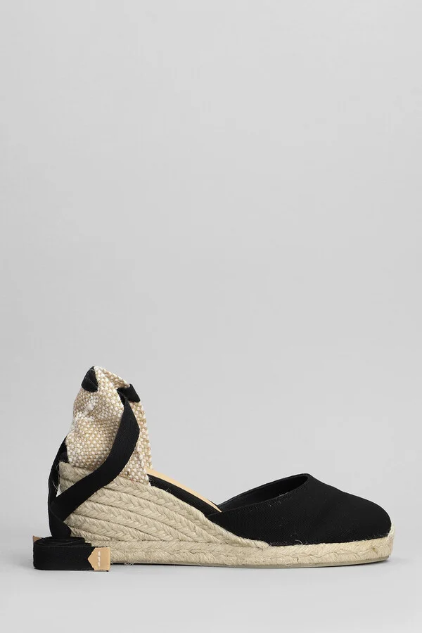 Carina-6-001 Wedges In Black Canvas