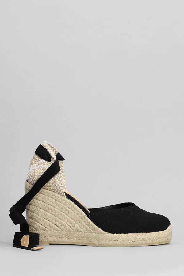 Carina-8-001 Wedges In Black Canvas