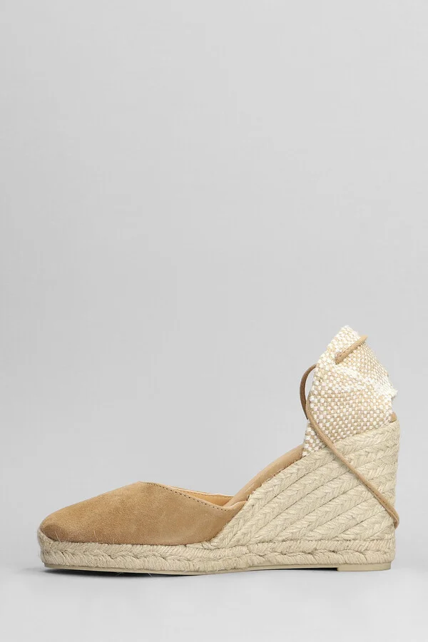 Carina-8-007 Wedges In Beige Suede - Image 3