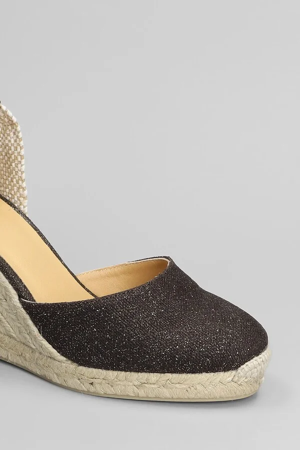 Carina-8-032 Wedges In Brown Canvas - Image 5