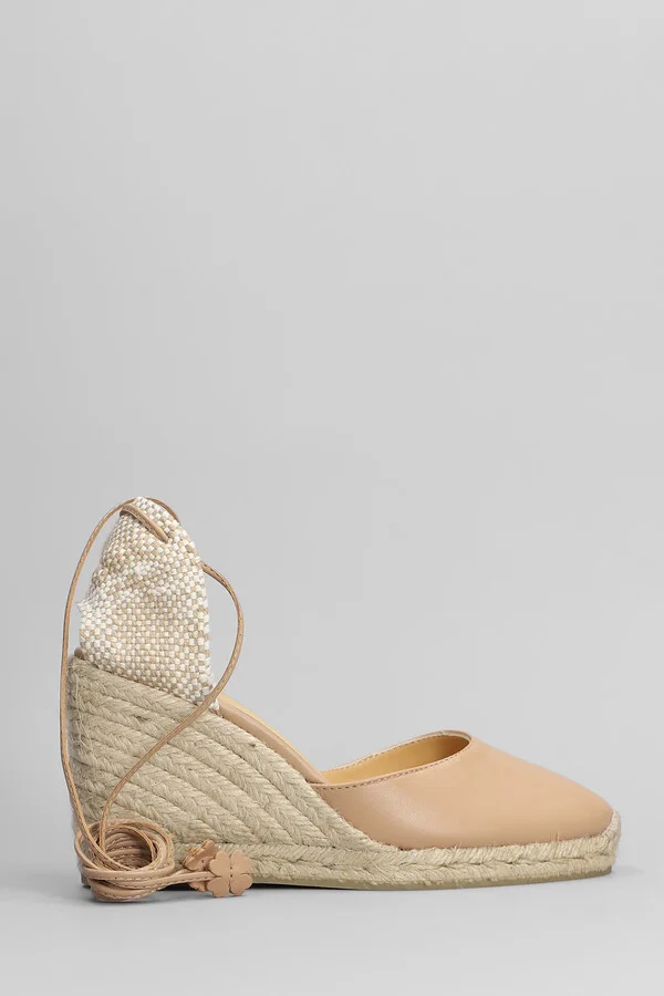 Carina-8-250 Wedges In Powder Leather And Fabric