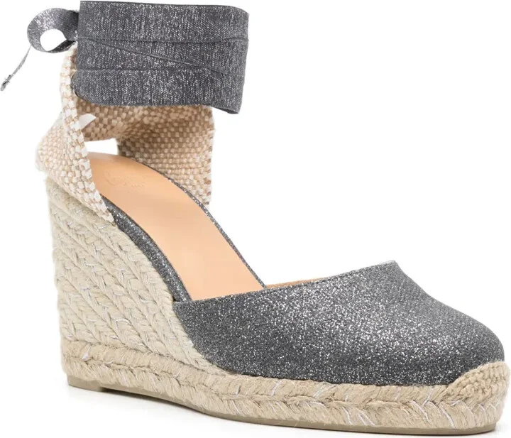 Carina 90mm glitter wedge espadrilles - Image 2