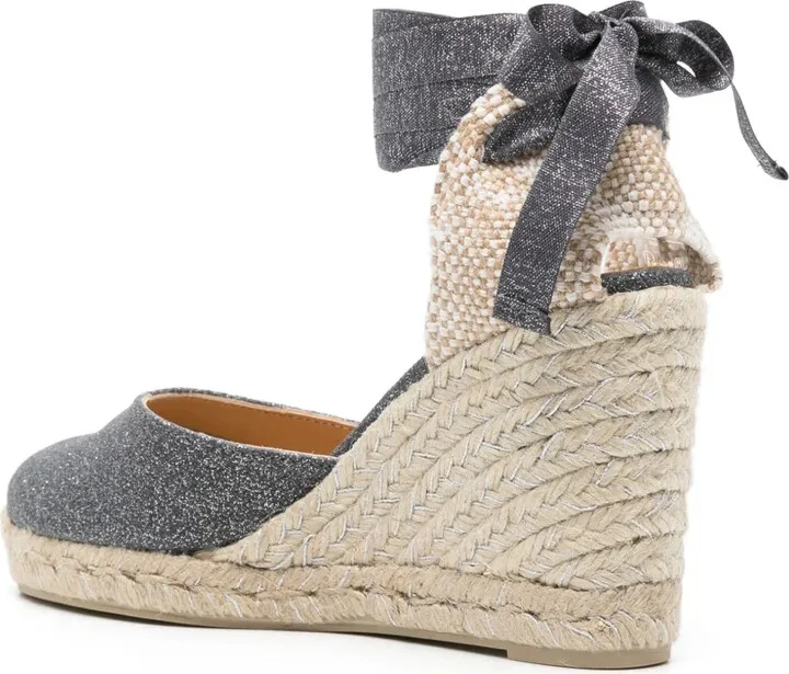 Carina 90mm glitter wedge espadrilles - Image 3