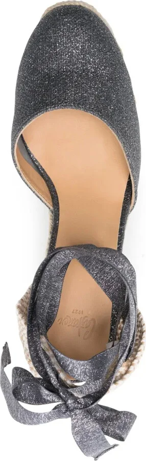 Carina 90mm glitter wedge espadrilles - Image 4