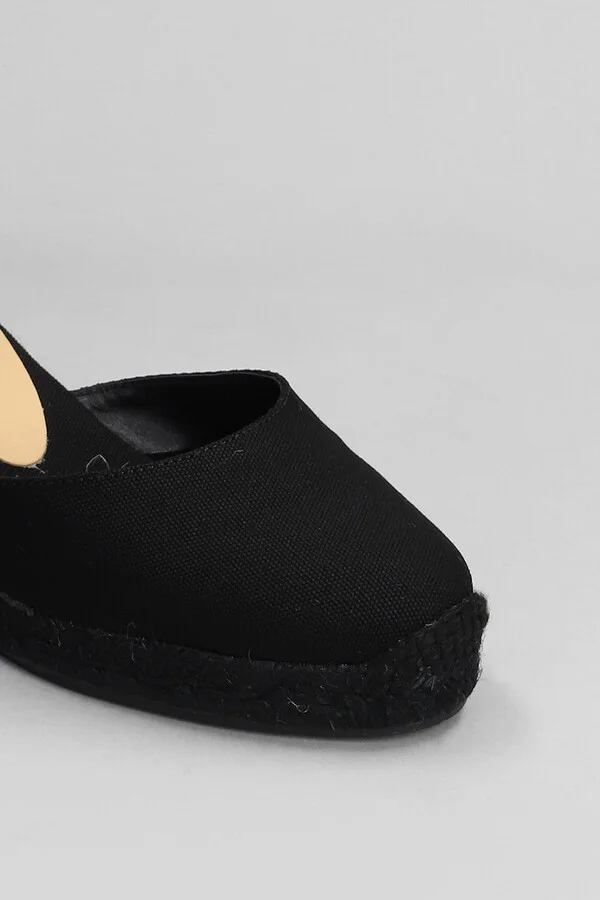 Carina C-6-001 Wedges In Black Canvas - Image 5