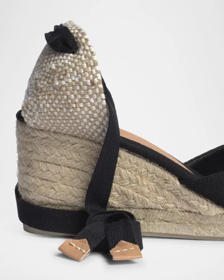Carina Canvas Ankle-Tie Wedge Espadrilles - Image 3