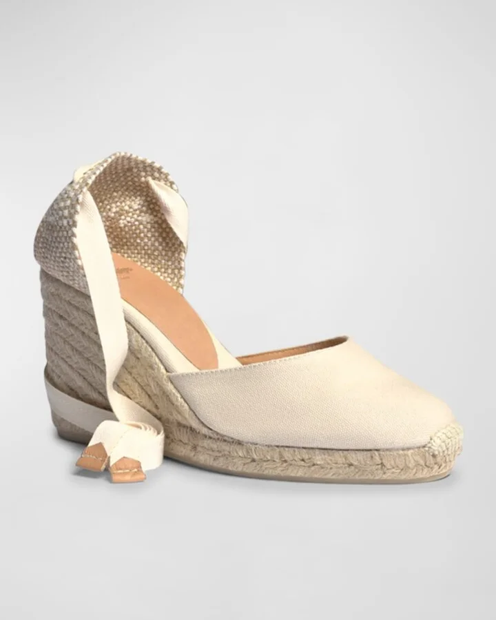 Carina Canvas Ankle-Wrap Wedge Espadrilles - Image 3