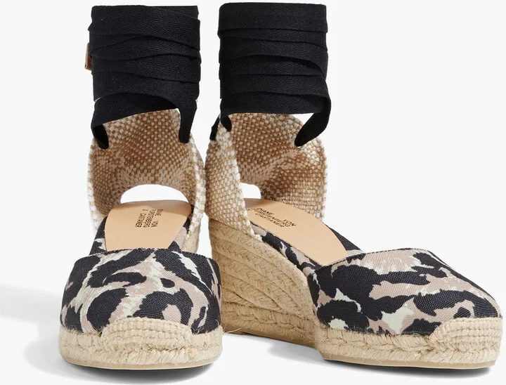 Carina leopard-print canvas wedge espadrilles - Image 2