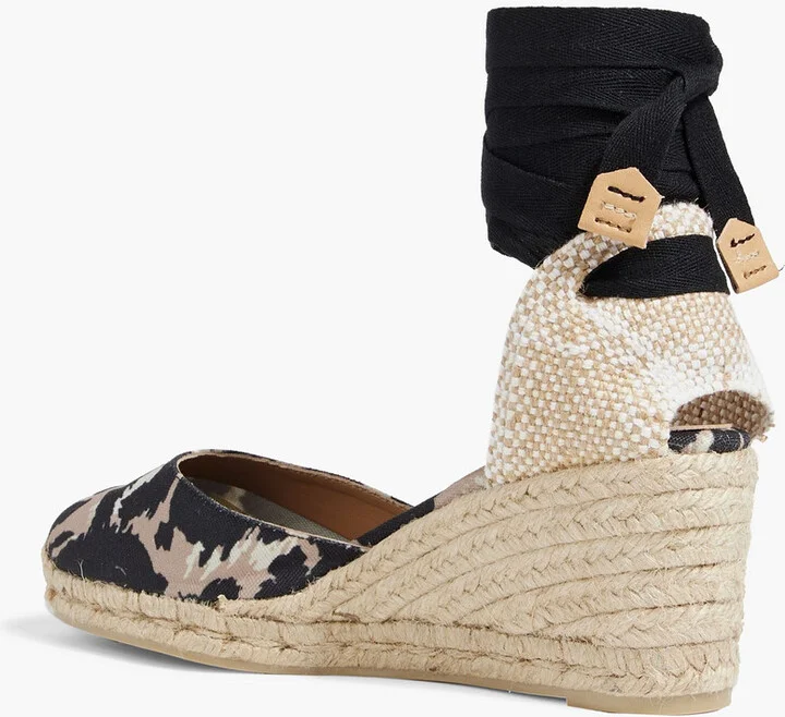 Carina leopard-print canvas wedge espadrilles - Image 3