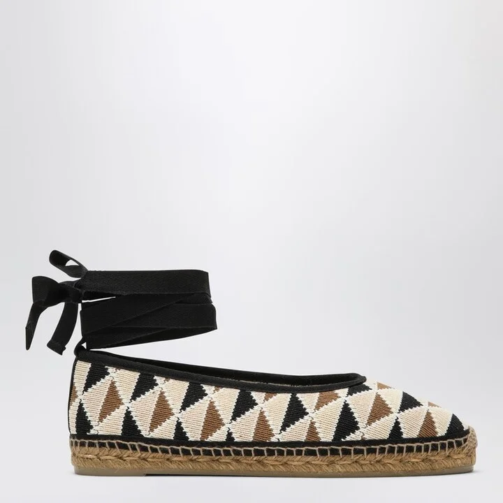 Carina low espadrilles in multicoloured crochet
