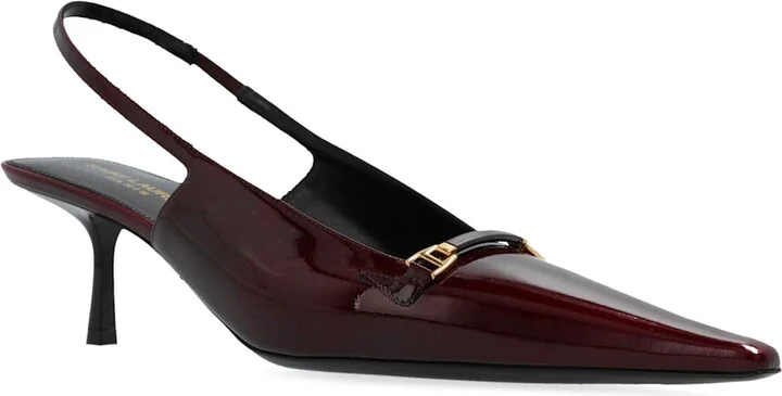 'carine' Leather Slingback Pumps - Image 2