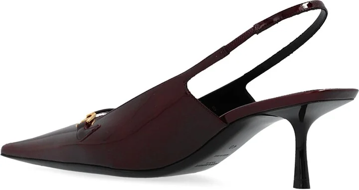 'carine' Leather Slingback Pumps - Image 3
