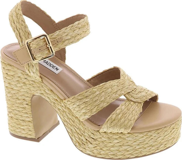 Carisma Womens Metallic Slingback Platform Sandals
