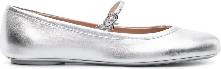 Carla leather ballerina flats