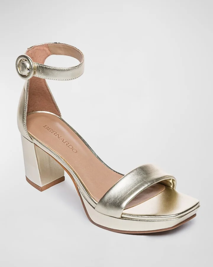 Carla Metallic Ankle-Strap Sandals - Image 2