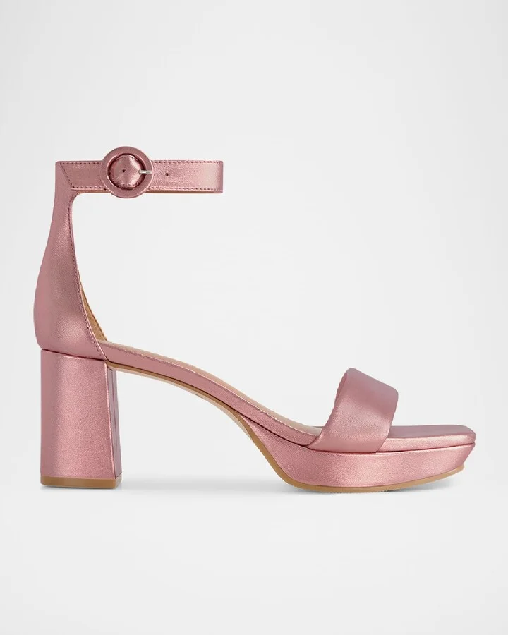Light Pink Metallic Antique Calf