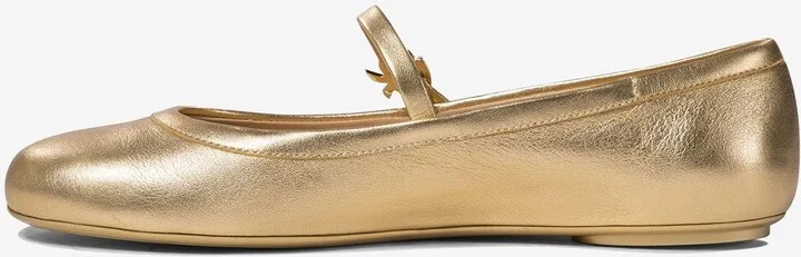Carla Metallic Leather Ballet Flats - Image 2