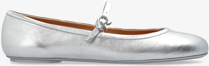Carla Metallic Leather Ballet Flats
