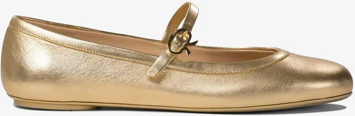 Carla Metallic Leather Ballet Flats