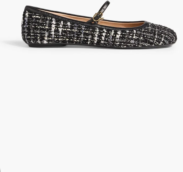 Carla metallic tweed Mary Jane flats