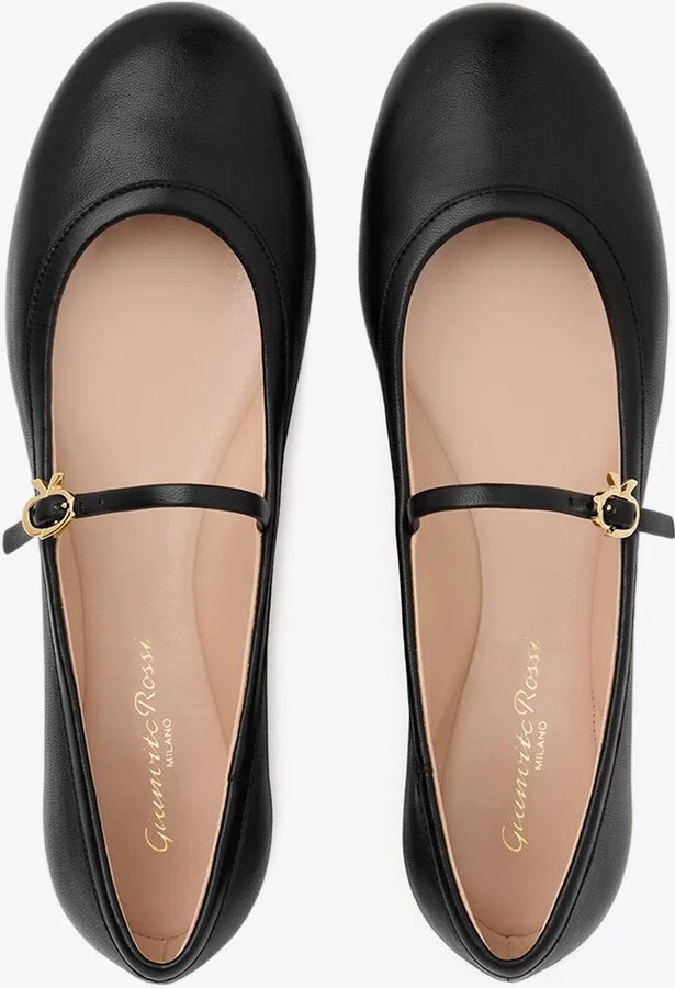 Carla Nappa Leather Ballet Flats - Image 3