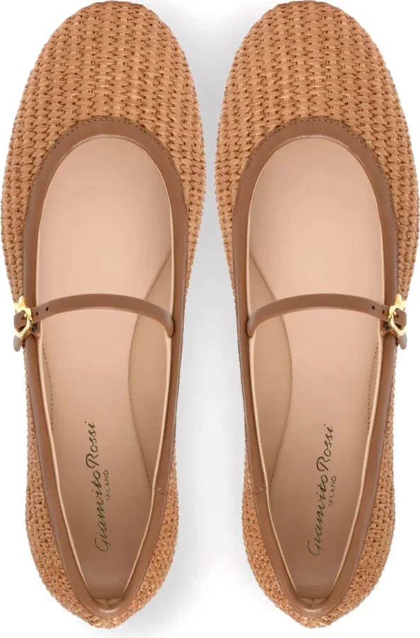 Carla raffia ballet pumps - Image 4