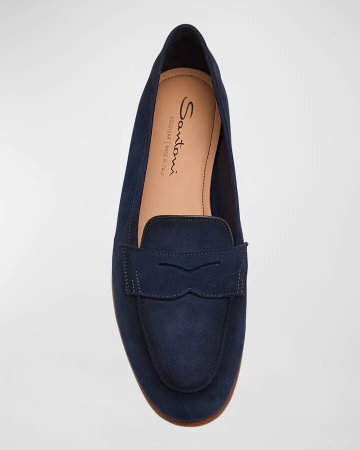 Carla Suede Penny Loafers - Image 9