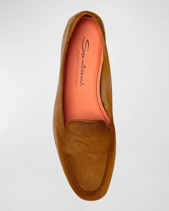 Carla Suede Penny Loafers - Image 2
