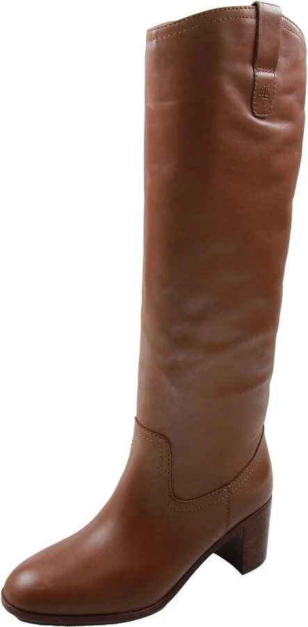 Carla Womens Leather Tall Knee-High Boots