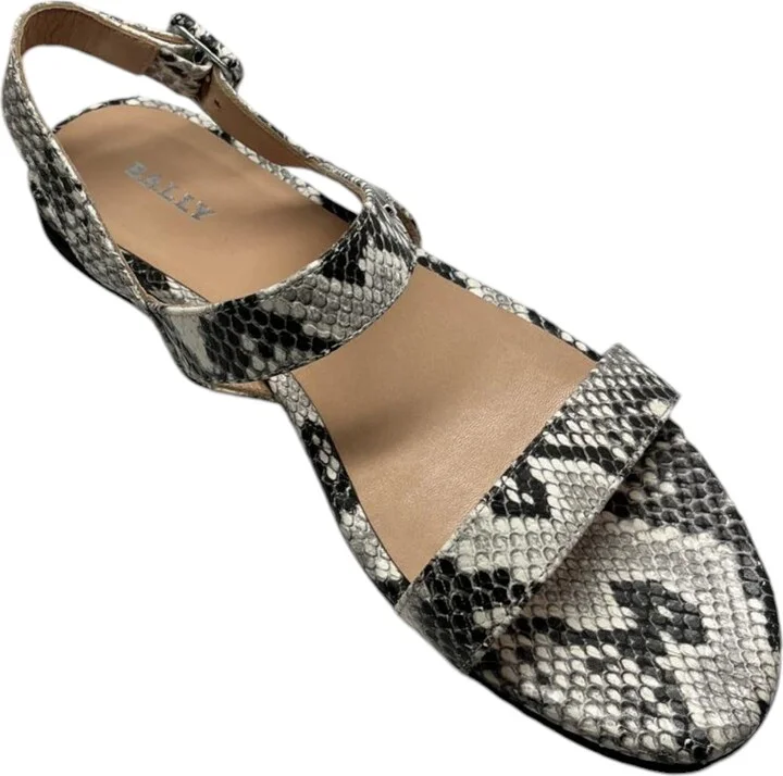 Carlas 6234088 Women's Animal Print Leather Flat Sandals Size 6