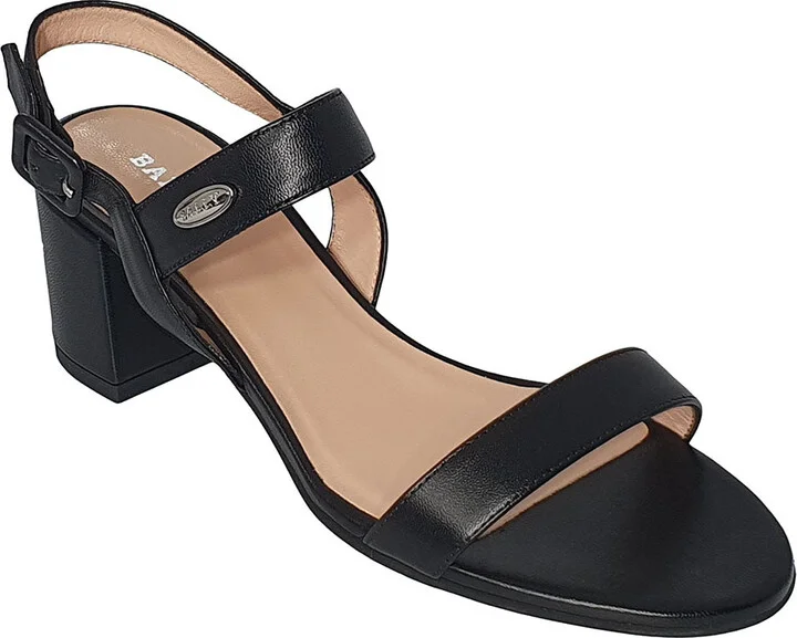Carlas 6234126 Women's Black Lamb Leather Heeled Sandals