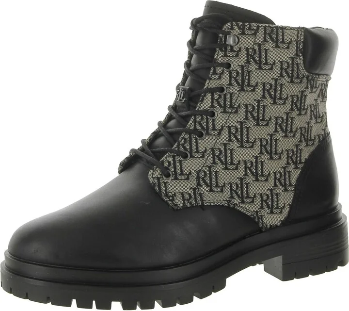 Carlee Womens Lugged Sole Ankle Combat & Lace-up Boots