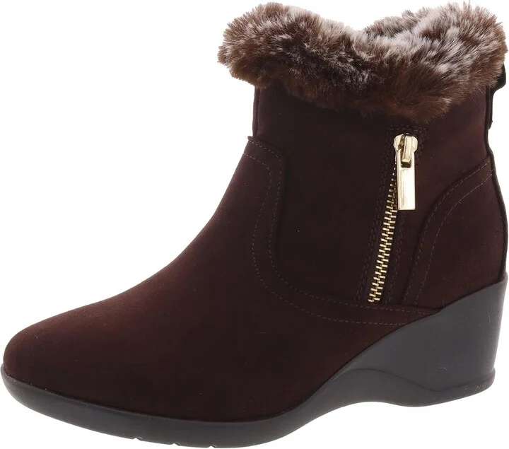 Carleen Womens Faux Suede Ankle Boots