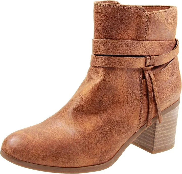 Carliee Womens Faux Suede Comfort Ankle Boots