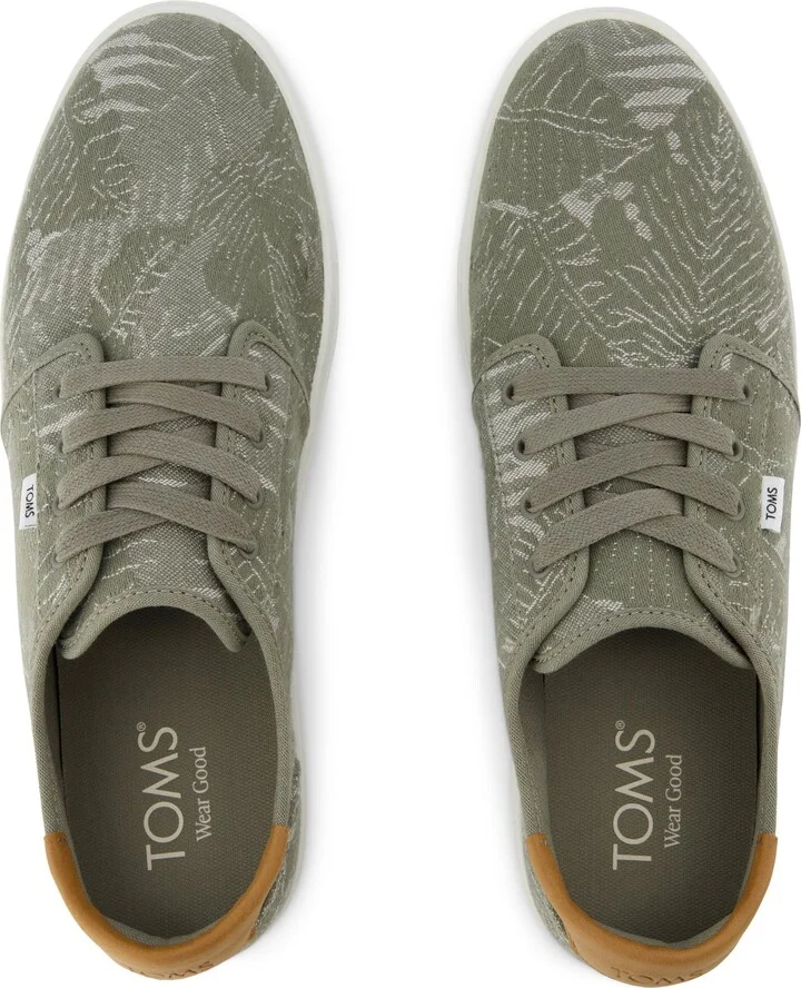Carlo 2.0 Lace-Up Sneaker Vetiver Grey Tropical Jacquard - Image 4