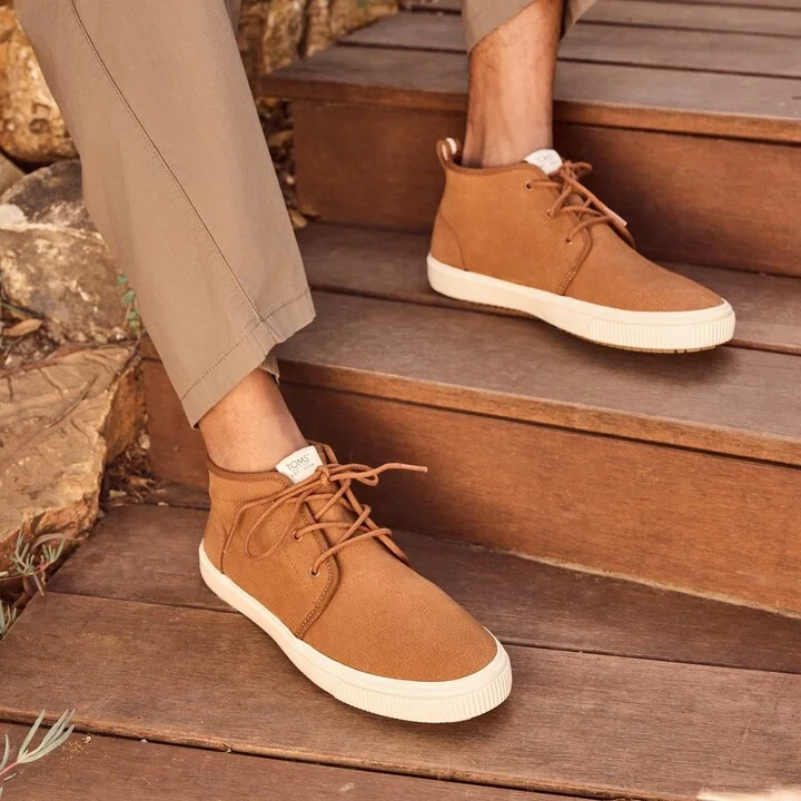 Carlo Mid Terrain Walnut Water Resistant Leather Sneaker - Image 2