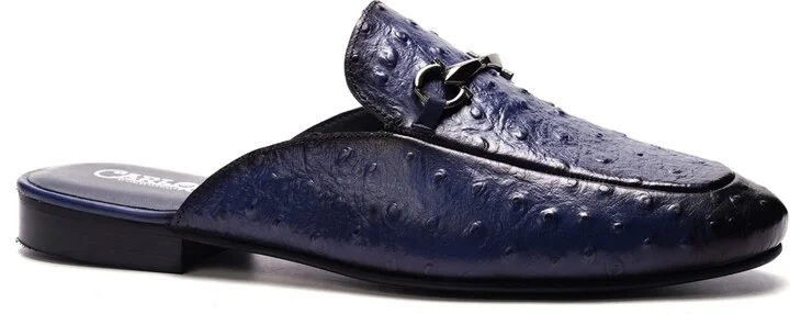 Blue Textured Leather