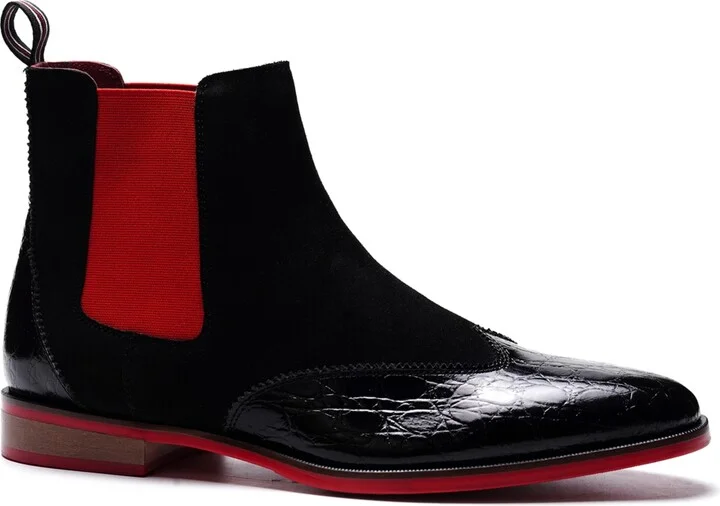 Black Leather  Suede