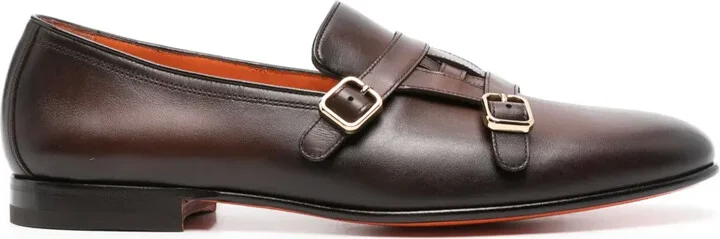 Carlos leather monk shoes