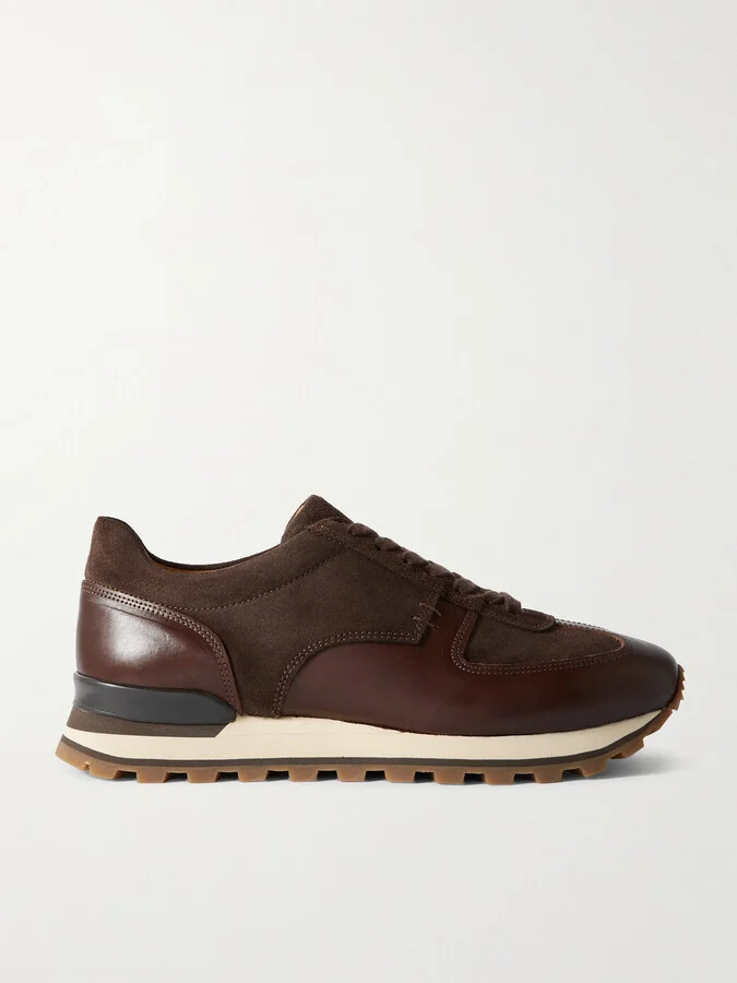 Carlos Suede and Leather Sneakers