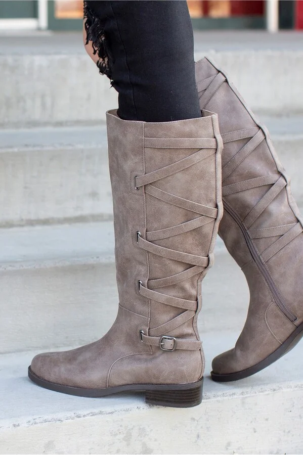 Carly Lace Back Tall Boot - Image 6