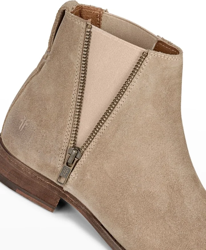 Carly Leather Zip Chelsea Booties - Image 2