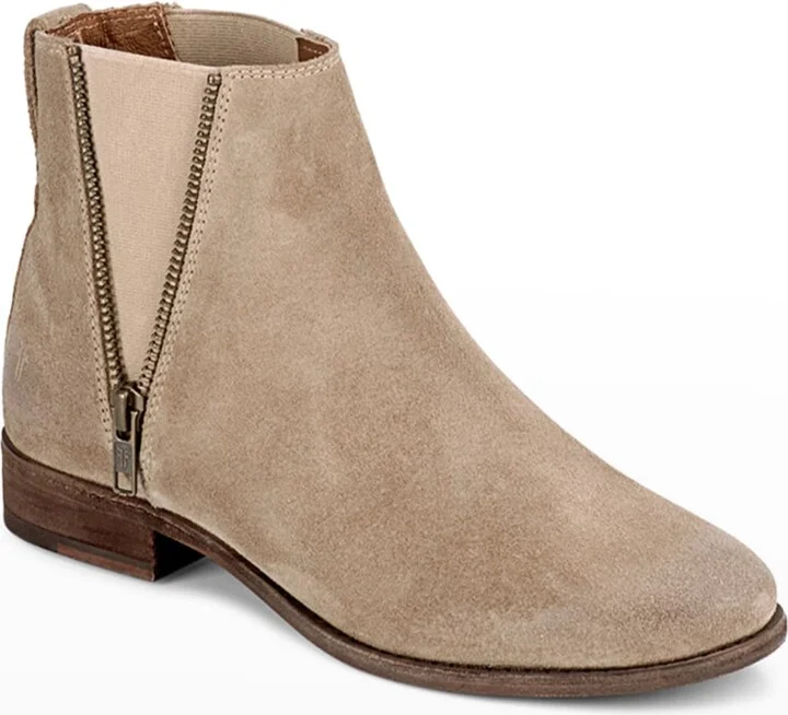 Carly Leather Zip Chelsea Booties - Image 4